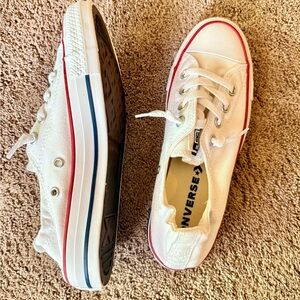 Converse White and Red Chuck Taylor Sneakers